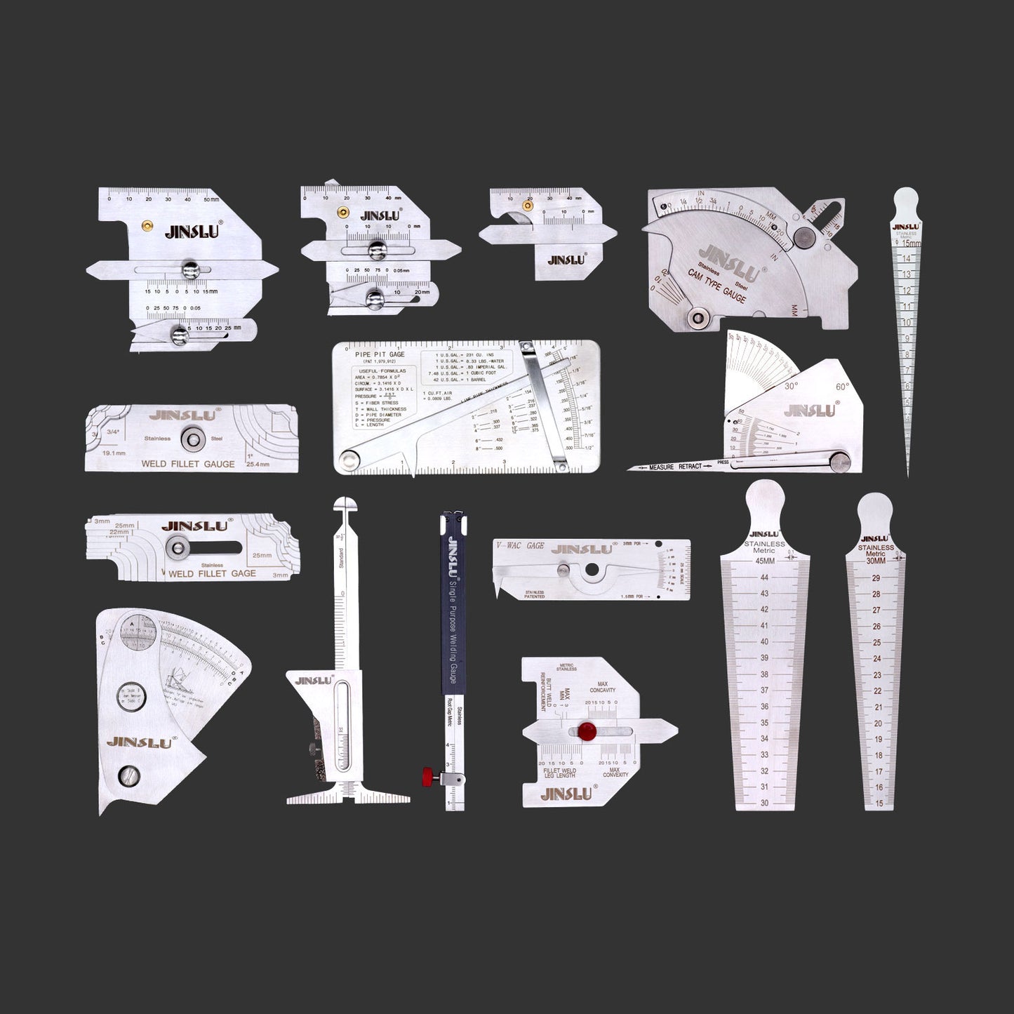 Welding Gauge 16 Pieces Combination