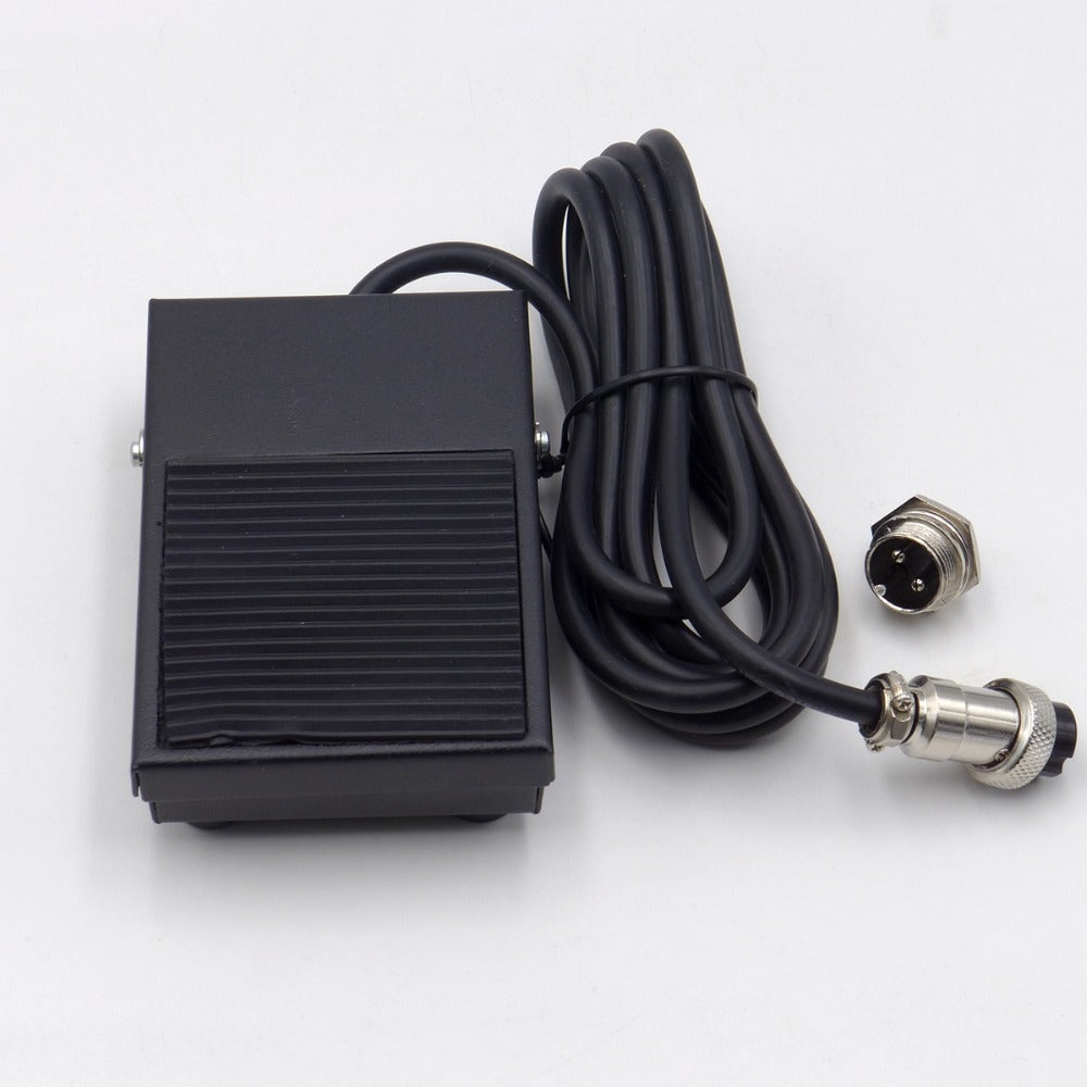 Industrial Heavy Duty Foot Pedal Switch – Metal Housing, Anti-Slip, 2M Cable, GX16 2-Pin/3-Pin, 220V