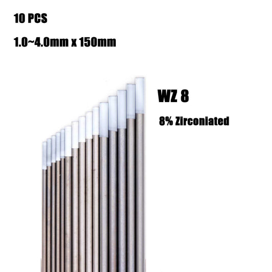 Tungsten Electrode 0.8% Zirconiated WZ8 (White Tip)