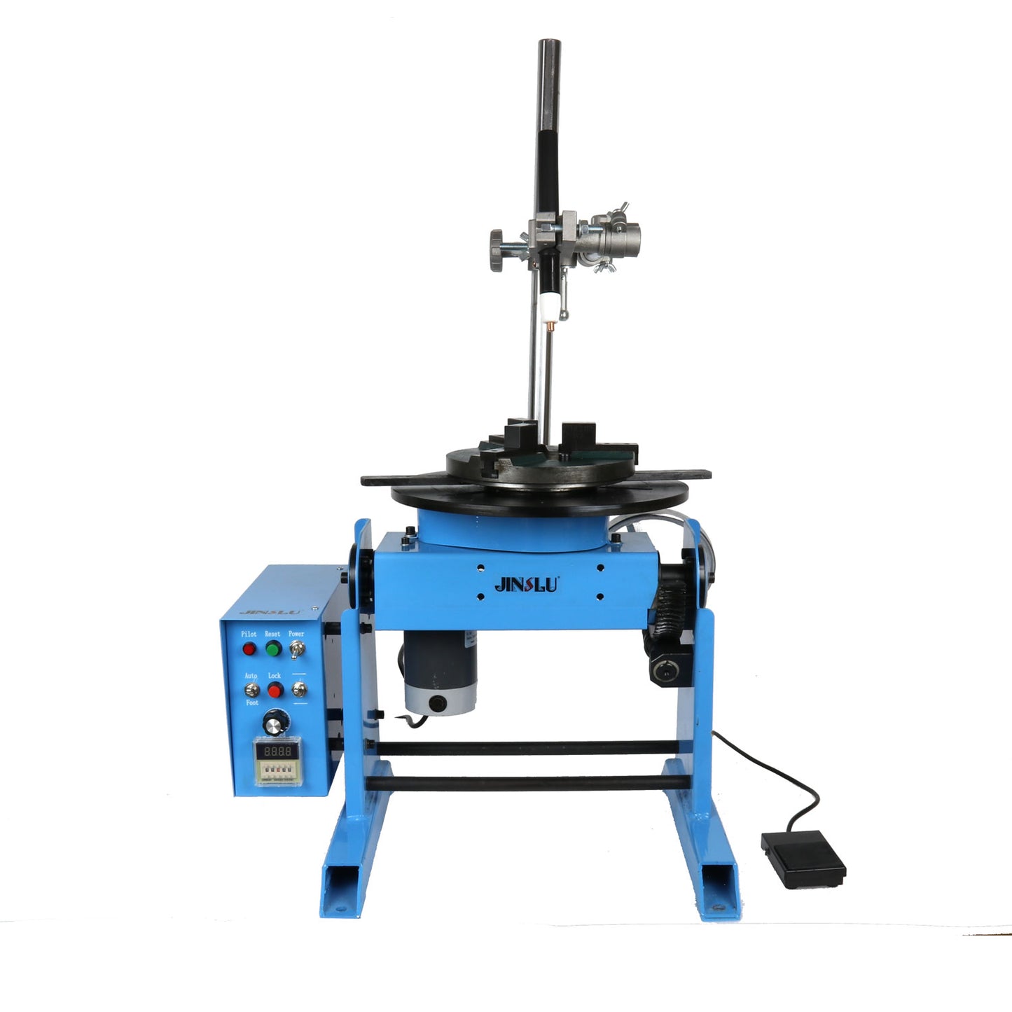 HD30 30KG Load Welding Turntable Positioner for Pipe Welding with 200mm Manual Chuck. (Customized products, please contact us to buy, EMAIL: sales@jinslu.com)